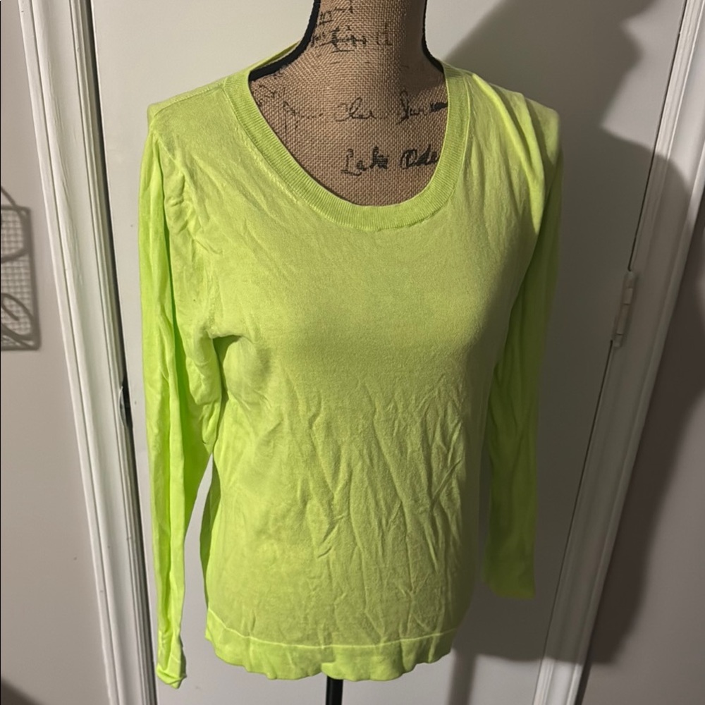 J. Crew TEDDIE size small Neon Green Women's Top